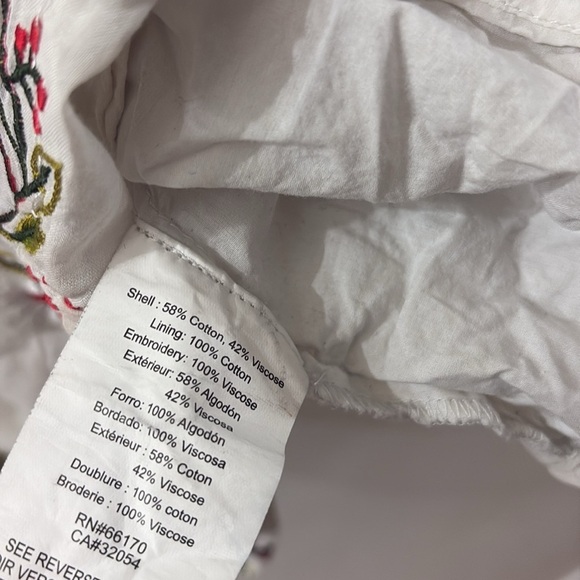 Samant Chauhan - Anthropologie - Floral Embroidered mini Dress - White- large - Picture 5 of 9